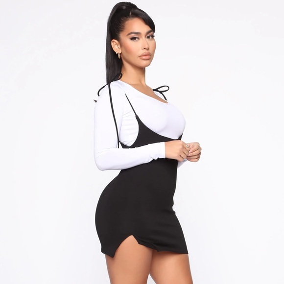 Scoop Neck Body Suit Included with Midi Skirt - Picture 2 of 5